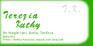 terezia kuthy business card