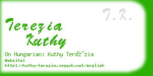 terezia kuthy business card